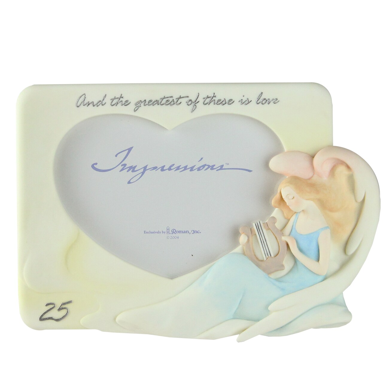 Roman 25th Wedding Anniversary Picture Frame - for 4" x 6" Photo - 8"